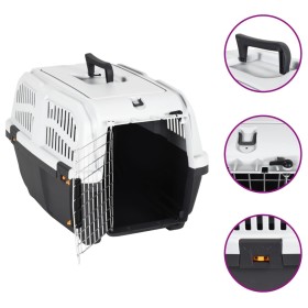 Pet carrier metal door polypropylene 55x36x35 cm by vidaXL, Pet carriers and boxes - Ref: Foro24-172212, Price: 58,99 €, Disc...