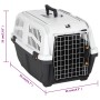 Pet carrier metal door polypropylene 55x36x35 cm by vidaXL, Pet carriers and boxes - Ref: Foro24-172212, Price: 58,19 €, Disc...