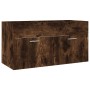 Bathroom furniture set, 2 pieces, smoked oak plywood. by vidaXL, Bathroom furniture - Ref: Foro24-826623, Price: 76,99 €, Dis...