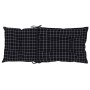 High back chair cushions 2 pcs black plaid 120x50x7 cm by vidaXL, Cushions for chairs and sofas - Ref: Foro24-360275, Price: ...