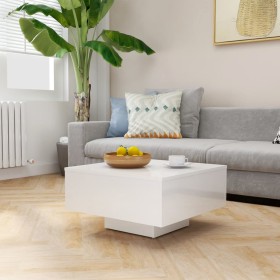 Glossy white engineered wood coffee table 60x60x31.5 cm by vidaXL, Coffee table - Ref: Foro24-806891, Price: 61,00 €, Discoun...