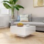 Glossy white engineered wood coffee table 60x60x31.5 cm by vidaXL, Coffee table - Ref: Foro24-806891, Price: 60,99 €, Discoun...