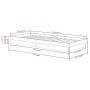 Estructura de cama madera maciza gris 100x200 cm de vidaXL, Camas y somieres - Ref: Foro24-819899, Precio: 128,33 €, Descuent...