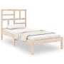 Estructura de cama madera maciza de pino 90x200 cm de vidaXL, Camas y somieres - Ref: Foro24-3105935, Precio: 79,99 €, Descue...