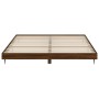 Estructura de cama madera de ingeniería marrón roble 150x200 cm de vidaXL, Camas y somieres - Ref: Foro24-832244, Precio: 124...