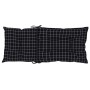 High back chair cushions 4 pcs black plaid 120x50x7 cm by vidaXL, Cushions for chairs and sofas - Ref: Foro24-360276, Price: ...