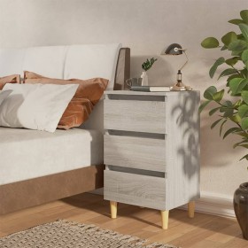 2 pcs bedside tables with Sonoma gray wood legs 40x35x69 cm by vidaXL, Nightstands - Ref: Foro24-813137, Price: 104,41 €, Dis...