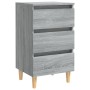 2 pcs bedside tables with Sonoma gray wood legs 40x35x69 cm by vidaXL, Nightstands - Ref: Foro24-813137, Price: 110,01 €, Dis...