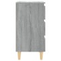 Mesitas de noche 2 uds con patas madera gris Sonoma 40x35x69 cm de vidaXL, Mesitas de noche - Ref: Foro24-813137, Precio: 113...