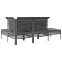 Set de muebles de jardín 4 pzas y cojines ratán sintético gris de vidaXL, Conjuntos de jardín - Ref: Foro24-319662, Precio: 2...