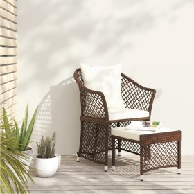 Garden furniture set, 2 pieces, with brown synthetic rattan cushions. by vidaXL, Garden sets - Ref: Foro24-319686, Price: 150...