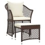 Garden furniture set, 2 pieces, with brown synthetic rattan cushions. by vidaXL, Garden sets - Ref: Foro24-319686, Price: 149...