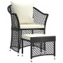 2-piece garden furniture set and black synthetic rattan cushions by vidaXL, Garden sets - Ref: Foro24-319687, Price: 136,73 €...