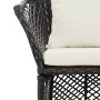 2-piece garden furniture set and black synthetic rattan cushions by vidaXL, Garden sets - Ref: Foro24-319687, Price: 136,73 €...