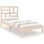 Estructura de cama madera maciza 100x200 cm de vidaXL, Camas y somieres - Ref: Foro24-3105940, Precio: 90,93 €, Descuento: %