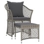 Garden furniture set 2 pieces with gray synthetic rattan cushions by vidaXL, Garden sets - Ref: Foro24-319688, Price: 118,79 ...