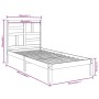 Bettgestell aus Massivholz 100x200 cm von vidaXL, Betten und Lattenroste - Ref: Foro24-3105940, Preis: 90,93 €, Rabatt: %