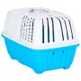 Transportín de mascota blanco azul polipropileno 55x36x36 cm de vidaXL, Transportines y cajas para mascotas - Ref: Foro24-172...