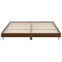 Estructura de cama madera de ingeniería marrón roble 120x200 cm de vidaXL, Camas y somieres - Ref: Foro24-832260, Precio: 108...