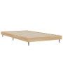 Sonoma oak engineered wood bed frame 100x200 cm by vidaXL, Beds and slatted bases - Ref: Foro24-832264, Price: 77,50 €, Disco...