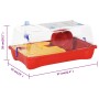 Jaula para hámster polipropileno roja 57x33x26 cm de vidaXL, Jaulas y habitáculos para animales pequeños - Ref: Foro24-172218...