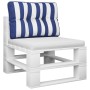 Cushion for pallets blue and white striped fabric 50x40x12 cm by vidaXL, Cushions for chairs and sofas - Ref: Foro24-360550, ...