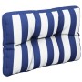 Cushion for pallets blue and white striped fabric 50x40x12 cm by vidaXL, Cushions for chairs and sofas - Ref: Foro24-360550, ...