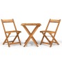 Folding café furniture set 3 pieces solid acacia wood by vidaXL, Garden sets - Ref: Foro24-319703, Price: 119,16 €, Discount: %