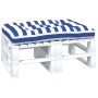 Cojín para palés tela a rayas azul y blanco 120x80x12 cm de vidaXL, Cojines para sillas y sofás - Ref: Foro24-360528, Precio:...