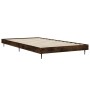 Estructura de cama madera de ingeniería roble humo 100x200 cm de vidaXL, Camas y somieres - Ref: Foro24-832266, Precio: 78,99...