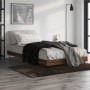 Oak brown engineered wood bed frame 100x200 cm by vidaXL, Beds and slatted bases - Ref: Foro24-832268, Price: 83,76 €, Discou...