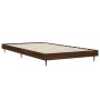 Estructura de cama madera de ingeniería marrón roble 100x200 cm de vidaXL, Camas y somieres - Ref: Foro24-832268, Precio: 81,...