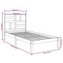 Estructura de cama madera maciza marrón miel 100x200 cm de vidaXL, Camas y somieres - Ref: Foro24-3105943, Precio: 104,99 €, ...