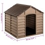 Caseta para perros polipropileno marrón 86x84x82 cm de vidaXL, Casetas para perros - Ref: Foro24-94214, Precio: 157,05 €, Des...