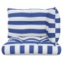 Cushions for pallets, 3 pieces, blue and white striped Oxford fabric by vidaXL, Cushions for chairs and sofas - Ref: Foro24-3...