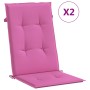 Cojín silla de jardín respaldo alto 2 uds tela rosa 120x50x3 cm de vidaXL, Cojines para sillas y sofás - Ref: Foro24-361268, ...