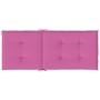 Cojín silla de jardín respaldo alto 2 uds tela rosa 120x50x3 cm de vidaXL, Cojines para sillas y sofás - Ref: Foro24-361268, ...