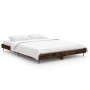 Estructura de cama madera de ingeniería roble ahumado 135x190cm de vidaXL, Camas y somieres - Ref: Foro24-832290, Precio: 109...