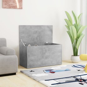 Concrete gray plywood storage trunk 84x42x46 cm by vidaXL, Toy chests - Ref: Foro24-803060, Price: 66,99 €, Discount: %