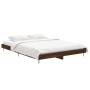 Oak brown engineered wood bed frame 135x190 cm by vidaXL, Beds and slatted bases - Ref: Foro24-832292, Price: 118,94 €, Disco...