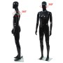 Maniquí de hombre completo base vidrio negro brillante 185 cm de vidaXL, Maniquís - Ref: Foro24-142927, Precio: 244,12 €, Des...