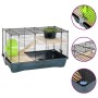 Hamster cage polypropylene and gray metal 58x32x36 cm by vidaXL, Cages and habitats for small animals - Ref: Foro24-172221, P...