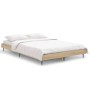 Sonoma oak engineered wood bed frame 120x190 cm by vidaXL, Beds and slatted bases - Ref: Foro24-832296, Price: 109,64 €, Disc...