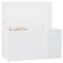 Glossy white plywood storage trunk 84x42x46 cm by vidaXL, Toy chests - Ref: Foro24-803062, Price: 66,59 €, Discount: %