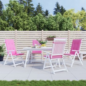 Stuhlkissen mit hoher Rückenlehne 4 Stück rosa Stoff von vidaXL, Kissen für Stühle und Sofas - Ref: Foro24-361269, Preis: 66,...