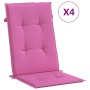 Stuhlkissen mit hoher Rückenlehne 4 Stück rosa Stoff von vidaXL, Kissen für Stühle und Sofas - Ref: Foro24-361269, Preis: 66,...