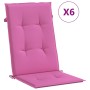 Cushions for high back chairs 6 pcs pink fabric by vidaXL, Cushions for chairs and sofas - Ref: Foro24-361270, Price: 92,92 €...