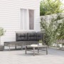 3-piece garden furniture set and gray synthetic rattan cushions by vidaXL, Garden sets - Ref: Foro24-319661, Price: 121,77 €,...