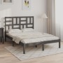 Solid gray pine wood bed frame 160x200 cm by vidaXL, Beds and slatted bases - Ref: Foro24-3105962, Price: 164,46 €, Discount: %