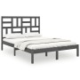 Solid gray pine wood bed frame 160x200 cm by vidaXL, Beds and slatted bases - Ref: Foro24-3105962, Price: 164,46 €, Discount: %